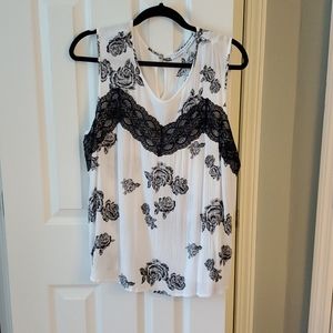 Floral sheer tank